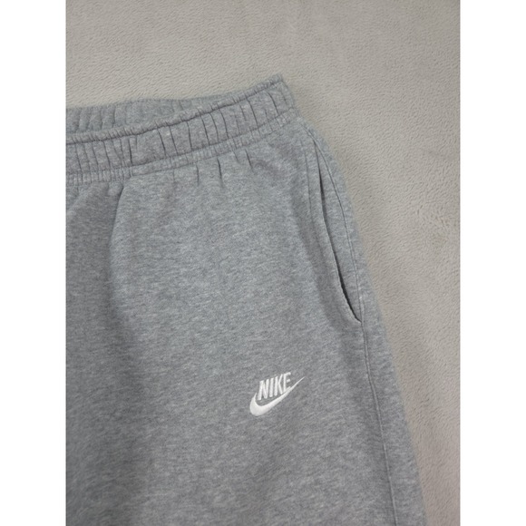 Nike Sweatpants Mens XL Joggers Gray Fleece Swoosh Check - Picture 3 of 6